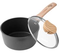 Casserole De 1,4 L, Poêlon Avec Revêtement Antiadhésif, Couvercle En Verre Trempé Et Poignée Amovible, Multifonctions, Marmite Compatible Avec Plaque À Induction, Cuisine, Maison, Noir