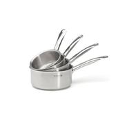 De Buyer - Lot de 4 casseroles PRIM'APPETY - 14/16/18/20 cm - Sans PFAS, Inox 18/10 de Qualité Professionnelle, Fond Magnétique Épais pour Cuisson Maîtrisée, Tous Feux + Four, Finition Poli Brossé