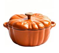 Casserole de Cuisine Multifonction en Forme de Citrouille avec Couvercle | Cocotte ÉMailléE AntiadhéSive pour Toutes Les CuisinièRes, Parfaite pour Thanksgiving Et Halloween DéCoration(16cm)