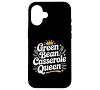 Casserole de Haricots Verts Queen Funny Kitchen Queen Thanksgiving Coque pour iPhone 16