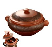 Casserole Dish Ceramics Steam Cooker, Traditional Clay Stockpots, Chinese Stew Chicken Soup Clay Pot with Lid for Steam Vegetables Corn or Stewing Meats