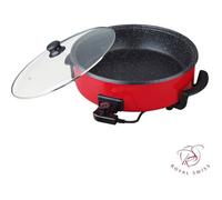 Casserole électrique - ROYAL SWISS - 42 cm - Rouge - 1500 W - Thermostat réglable