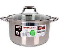 Casserole en acier à induction 26 cm/8 L/0,8 mm + couvercle New Caesar de la marque Quttin.