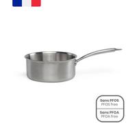 Casserole en acier inoxydable 18/10 Brigade 18 cm - LIVOO - MEP160 - Acier inox. Triply - Tous feux dont induction - Made in France