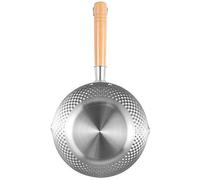 Casserole en acier inoxydable antiadhésive à lait, japonaise traditionnelle martelée Type profond marmite for la cuisine(18cm/7in)