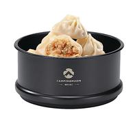 Casserole en acier inoxydable avec couvercle, cuisinière portable réutilisable, ustensiles de cuisine empilables, casserole chauffante, bol de camping lavable pour camping, barbecue en plein air