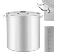 Casserole en acier inoxydable avec couvercle et graduation, compatible avec les