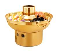 Casserole en acier inoxydable - Bol à dessert rond, récipient à glace sèche, plat de présentation de gâteau de crème glacée, plateau de service de fruits, table de restauration, boisson froide