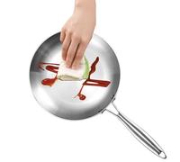 Casserole En Acier Inoxydable - Profonde, À Frire | Visiates De Cuisine En Acier Inoxydable Sécurisé Avec Une Poignée Fraîche, Une Parfaite Pour Cuisiner Œufs, Steaks, Lé(22 cm: environ 750g, 28