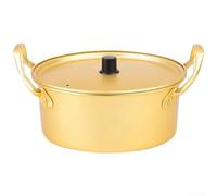 Casserole en aluminium à deux poignées pour cuire des nouilles, œufs et chauffer le lait, répartition efficace de la chaleur, légère, pour pique-nique, camping, utilisation à la maison (16 cm)