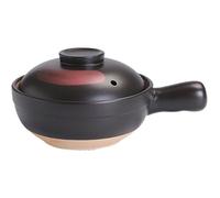 Casserole en argile avec une seule poignée marmite en terre cuite pour cuisiner des soupes et du lait 25 5x18 5cm