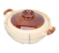 Casserole en céramique, Pot en argile avec dessus de poêle en argile avec couvercles, pots de riz en faïence, vintage traditionnel for la cuisson Shabu Shabu sur une cocotte de cuisinière