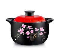 Casserole en céramique pour cuisson à haute température, sûre et efficace, économe en énergie et durable, facile à nettoyer (capacité 4 L/5 L/6 L/7 L/8 L) noir - 7 L