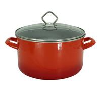 Casserole En Émail Rom 24 Cm 5,5 L Avec Couvercle En Verre