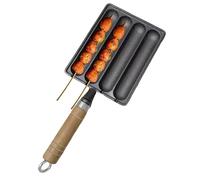 Casserole en fonte en fonte - pot de grill à usage lourd, outil de cuisson résistante à la chaleur | Maker de saucisse pour cuisinière à induction, réchauffeur de charbon de bois, brûleur à gaz et uti