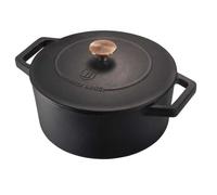 Casserole en Fonte - KING HOFF - 24cm - 4,3L - Compatible Induction - Couvercle Inclus