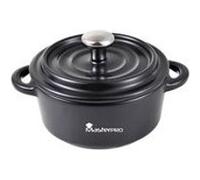 Casserole en grès masterpro 12. 8x10x4. 5cm mini-casserole ronde avec couvercle extra-robuste stoneware