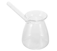 Casserole en Verre Transparente 450ml à Poignée Latérale pour Thé | Borosilicate Haute Résistance, Nettoyage Facile, Présentation Élégante, pour Café, Lait et Infusion