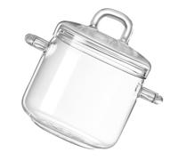 Casserole en Verre Transparente pour Mijoter avec Couvercle, 350ml | Borosilicate, Poignée Ergonomique, 20 °c à 150 °c, pour Thé, Œuf, Frigo et Dortoir Plusieurs styles