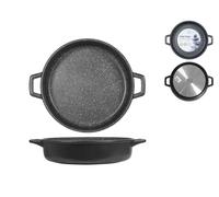 Casserole H&H Antiadhésive Haute 2 Poignées En Pierre Diamètre 32 Cm