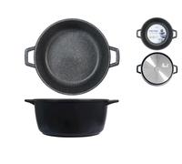 Casserole H&H Haute Antiadhésive Pierre 2 Poignées Cm 32