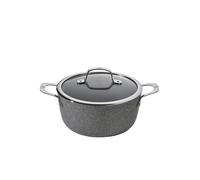 Casserole haute en aluminium anti-adhésive pour induction avec poignées et couvercle ligne Salina, diamètre 20 cm