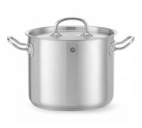 HENDI Marmite, haute, couvercle avec trous de vapeur, pot de cuisson, casserole, braisière, faitout, convient à toutes les sources de chaleur, lavable au lave-vaisselle, 5L, ø200x(H)160mm, inox