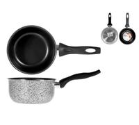 Casserole Home 1 Poignée Antiadhésive Salt N'Pepper 16 Cm