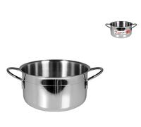 Casserole HOME En Acier Inoxydable Ecopoint 2 Poignées Cm 14