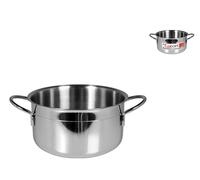 Casserole HOME En Acier Inoxydable Ecopoint 2 Poignées Cm 14