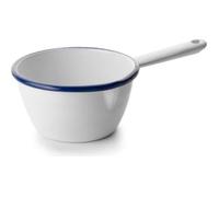 Casserole - Ibili - 904012 - 12 cm - Émail blanc - Bec verseur pratique