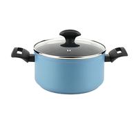Casserole Induction 20cm Aluminium Forgé, Antiadhésif sans PFOA, Couvercle Verre