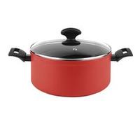 Casserole Induction 20cm Aluminium Forgé, Antiadhésif sans PFOA, Couvercle Verre,, Maxima, , Rouge