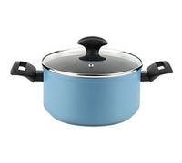 Fagor Casserole Maxima 20 cm Induction Aluminium forgé Antiadhésif sans PFOA Couvercle verre Rouge