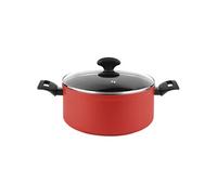 Casserole Induction 20cm Aluminium Forgé, Antiadhésif sans PFOA, Couvercle Verre,, Maxima, , Rouge