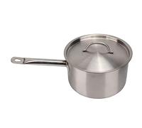 Casserole Inox 20 cm, Fond Composite Unique avec Couvercle, Manche Ergonomique - Résistante, Polyvalente, Pour Cuisine Induction et Gaz
