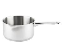 Casserole inoxydable 18/10 de 14 cm et 1,3 l. Idéale pour cuisiner, réchauffer et servir des aliments avec durabilité et résistance à l'usure.