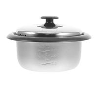 Casserole Intérieure pour Cuiseur à Riz 1,5 L Antiadhésive | Alliage D'aluminium, Échelle Graduée, Couvercle et Bouton Fournis, Argenté, Usage Polyvalent