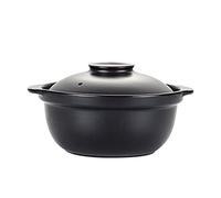 Casserole japonaise en céramique, casserole en argile, batterie de cuisine en céramique, cuisson à haute température, économie d'énergie et protection de l'environnement - 0,65 l/1,3 l/1,45 l - noir