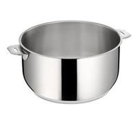 Lagostina Salvaspazio Marmite Acier Inoxydable 18/10 Ø 24 cm, Casserole Induction, Gaz et Four jusqu'à 250 °C, Empilable et Simple à Ranger, Fond Lagotherm 3 Couches, Poignées avec Supports Rivetés