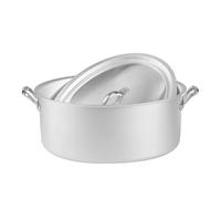 Casserole Ovale En Aluminium Family Avec Couvercle 28 Cm Agnelli