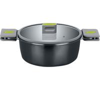 Casserole+PO-verre d24cm BRA LIFE 4l, céramique, 2 oreilles, fonte d'aluminium