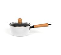 Casserole Poignées Bois Couleur Blanc Antiadhésif Tous Feux Dont Induction 18 Ø