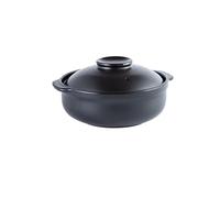 Casserole poterie Pot à soupe riz cuit la vapeur poulet braisé et résistant chaleur Claypot gaz Pour Les Plats De Tous Les Jours(Flat 1.9 L)