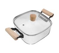 Casserole Transparente en Verre Borosilicate 3,5 L Couvercle et Poignées | Surveillez la Cuisson du Thé, Lait, Pâtes ou Soupe sur Cuisinière, Induction et Plaques Électriques en Céramique