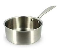 MENASTYL - Casserole inox 18/10 Triply 18cm tous feux dont induction fabriquée en France - sans PFAS ni substances nocives - Compatible lave-vaisselle - Poignée rivetée - 6020490