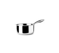 IBILI – Casserole triple couche naturelle – 18 cm, 2 L, acier inox, induction, sans antiadhésif