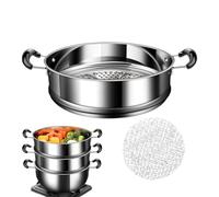Casserole Vapeur, Cuit-Vapeur en, Accessoire de Cuisson pour Légumes Pâtes Dumplings Plats Maison Desserts Œufs Buns