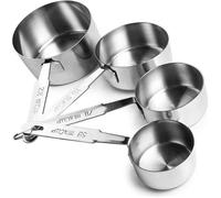 Ibili Set 4 casseroles à mesurer Acier inoxydable 5/6/7/8,5 cm Gris