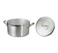Casseroles Agnelli Marmite Haute en Aluminium BLTF, avec 2 Poignées en Acier INOX, Argent, 4,5 litres